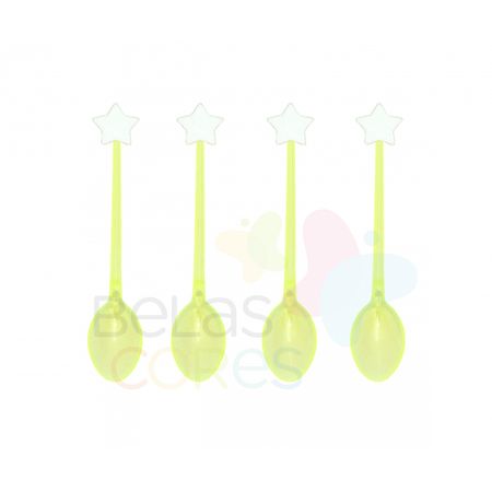 colherzinha-acrilica-amarela-aplique-estrela-branco-tamanho-pp-50-unidades colherzinha-acrilica-amarela-aplique-estrela-branco-tamanho-pp-50-unidades