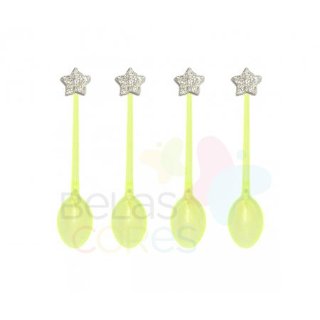 colherzinha-acrilica-amarela-aplique-estrela-prata-tamanho-pp-50-unidades colherzinha-acrilica-amarela-aplique-estrela-prata-tamanho-pp-50-unidades