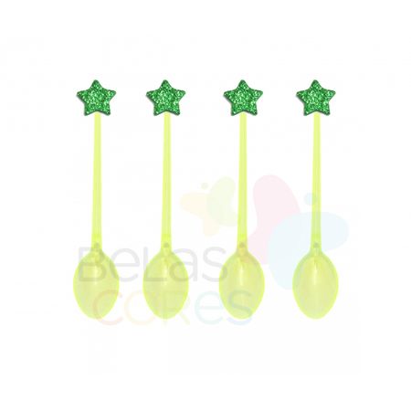 colherzinha-acrilica-amarela-aplique-estrela-verde-escuro-tamanho-pp-50-unidades colherzinha-acrilica-amarela-aplique-estrela-verde-escuro-tamanho-pp-50-unidades