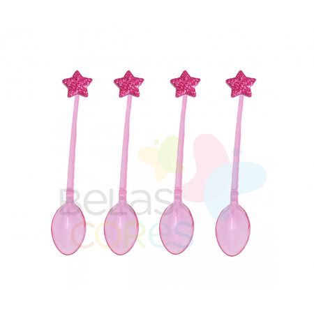 colherzinha-acrilica-rosa-aplique-estrela-pink-tamanho-pp-50-unidades