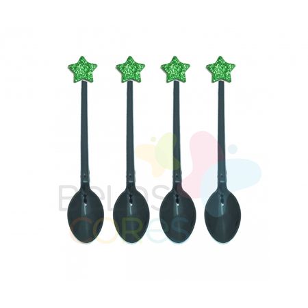 colherzinha-preta-aplique-estrela-verde-escuro colherzinha-preta-aplique-estrela-verde-escuro