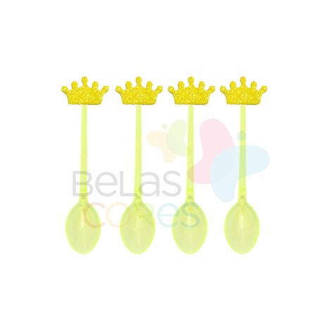 colherzinha-acrilica-amarela-aplique-coroa-amarelo-tamanho-p-50-unidades colherzinha-acrilica-amarela-aplique-coroa-amarelo-tamanho-p-50-unidades