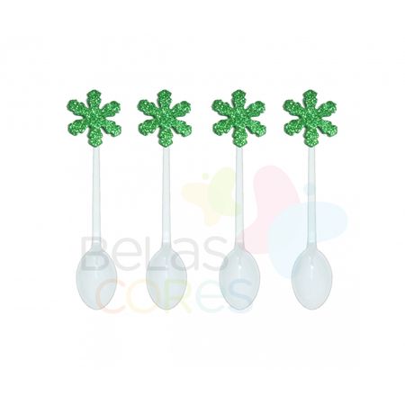 colherzinha-acrilica-branca-aplique-gelo-verde-escuro-tamanho-p-50-unidades colherzinha-acrilica-branca-aplique-gelo-verde-escuro-tamanho-p-50-unidades