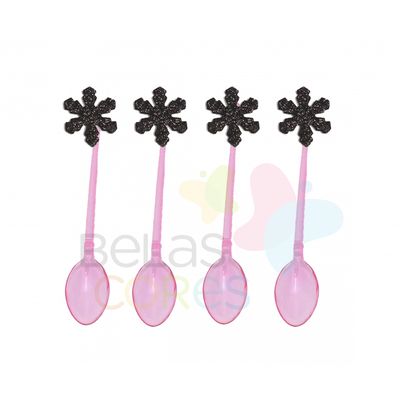 colherzinha-acrilica-rosa-aplique-gelo-preto-tamanho-p-50-unidades colherzinha-acrilica-rosa-aplique-gelo-preto-tamanho-p-50-unidades
