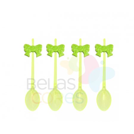 colherzinha-acrilica-amarela-aplique-laco-verde-claro-tamanho-p-50-unidades colherzinha-acrilica-amarela-aplique-laco-verde-claro-tamanho-p-50-unidades