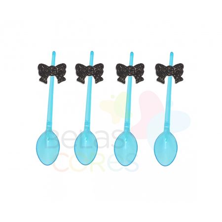colherzinha-acrilica-azul-aplique-laco-preto-tamanho-p-50-unidades colherzinha-acrilica-azul-aplique-laco-preto-tamanho-p-50-unidades