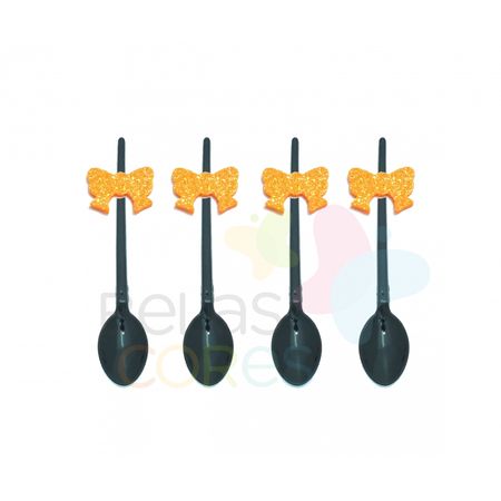 colherzinha-acrilica-preta-aplique-laco-laranja-tamanho-p-50-unidades colherzinha-acrilica-preta-aplique-laco-laranja-tamanho-p-50-unidades