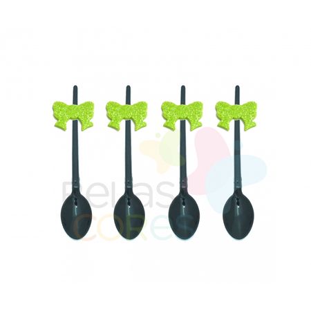 colherzinha-acrilica-preta-aplique-laco-verde-claro-tamanho-p-50-unidades colherzinha-acrilica-preta-aplique-laco-verde-claro-tamanho-p-50-unidades