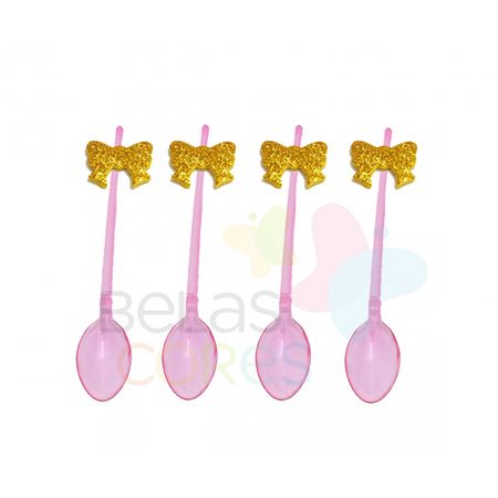 colherzinha-acrilica-rosa-aplique-laco-ouro-tamanho-p-50-unidades colherzinha-acrilica-rosa-aplique-laco-ouro-tamanho-p-50-unidades