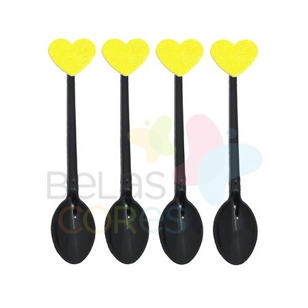 colherzinha-preta-aplique-coracao-amarelo colherzinha-preta-aplique-coracao-amarelo